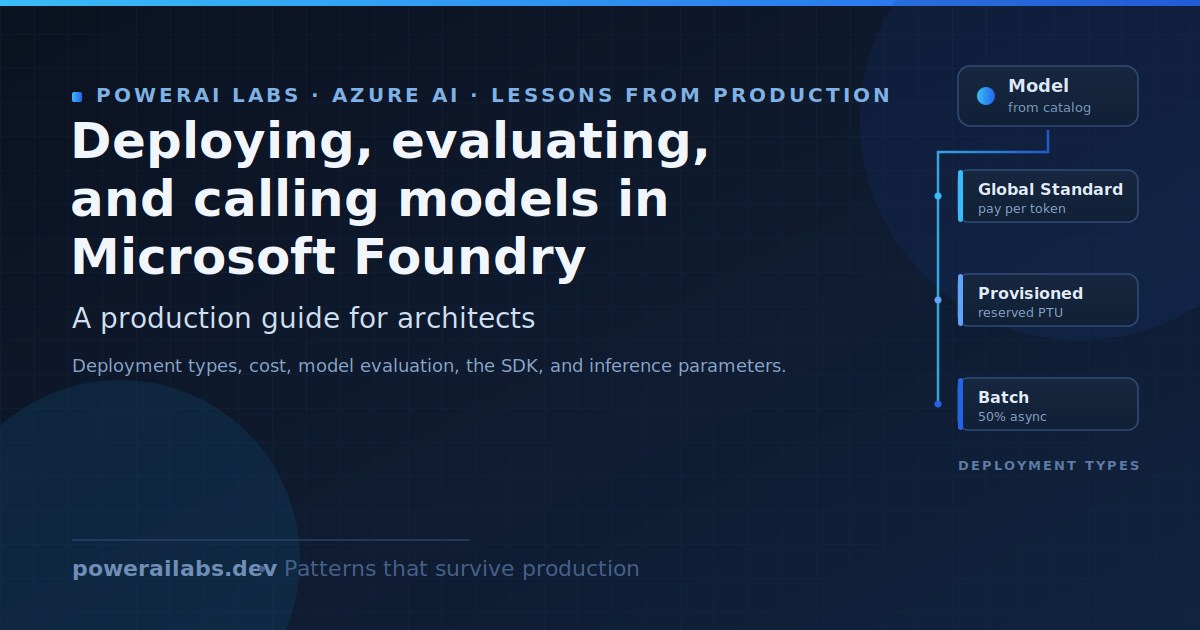 Deploying, evaluating, and calling models in Microsoft Foundry: a ...